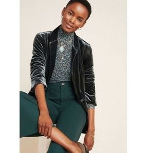 Anthropologie Alessia Carbon Velvet Blazer M NWOT